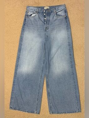Etica Light Blue Wide Leg Jeans